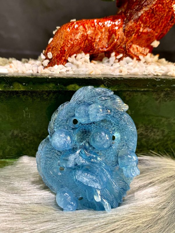 Mặt Dây Hình Rồng Aquamarine | CADA DECOR
