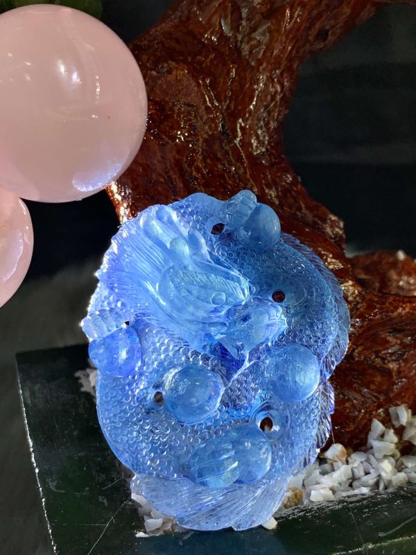 Mặt Dây Hình Rồng Aquamarine | CADA DECOR