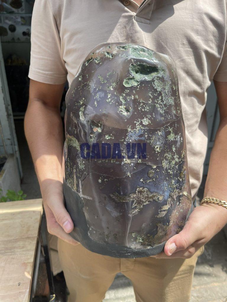 Hốc thạch anh tím da mã não nguyên bản 10,4kg