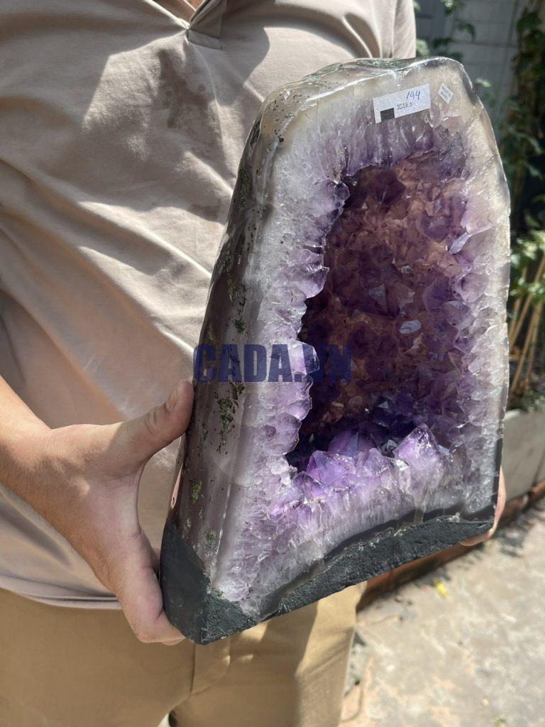 Hốc thạch anh tím da mã não nguyên bản 10,4kg
