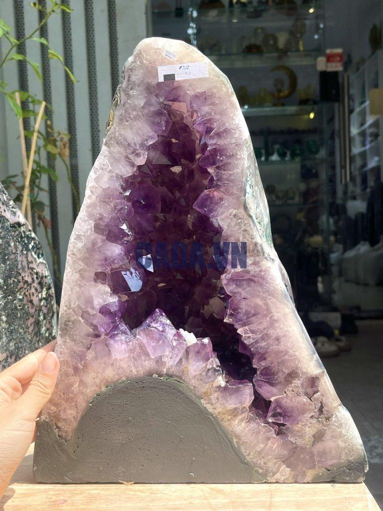 Hốc thạch anh tím da mã não nguyên bản 12,8kg