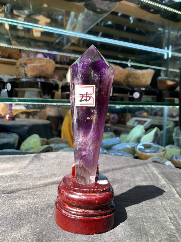TRỤ THẠCH ANH TÍM TTI50 19*4,5cm 264gr