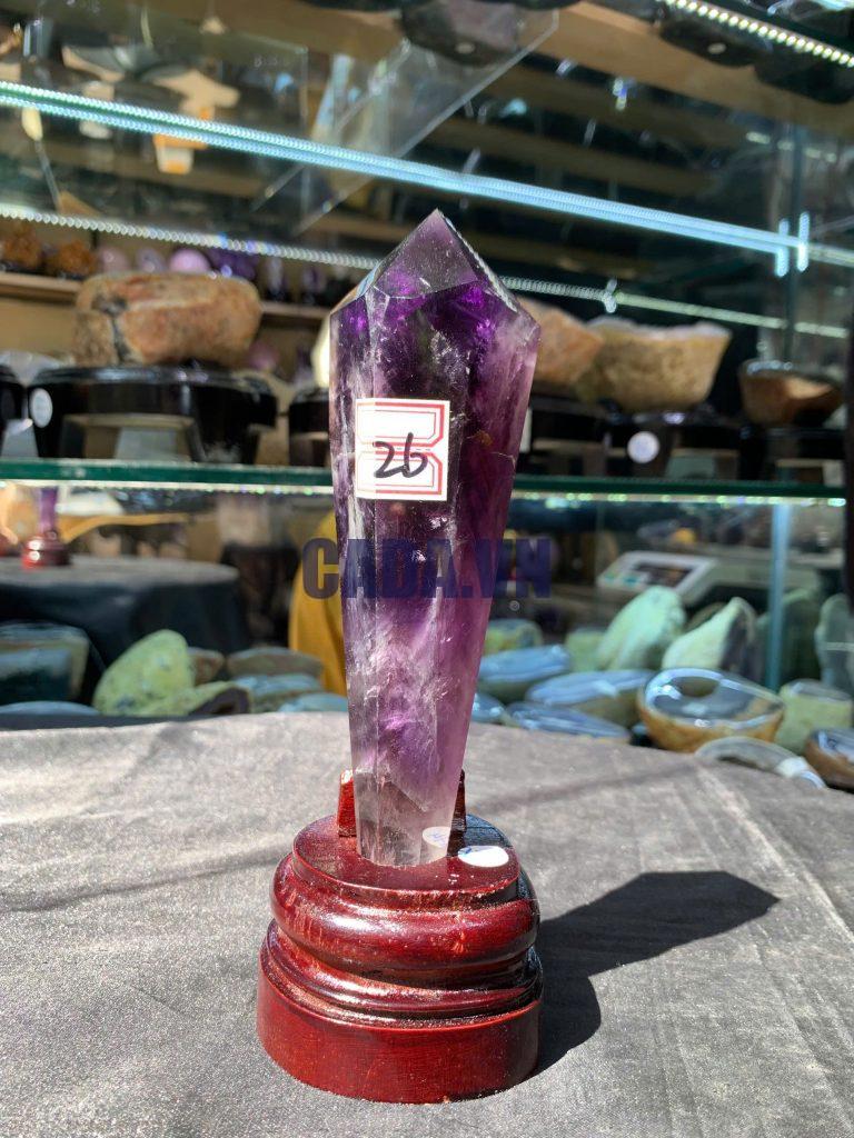 TRỤ THẠCH ANH TÍM TTI50 19*4,5cm 264gr