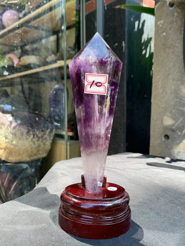 TRỤ THẠCH ANH TÍM TTI54: 22,5*6cm -1695k nặng 468gr