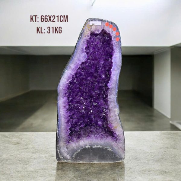 Hốc thạch anh tím đậm KT 56x28cm KL 32,19kg