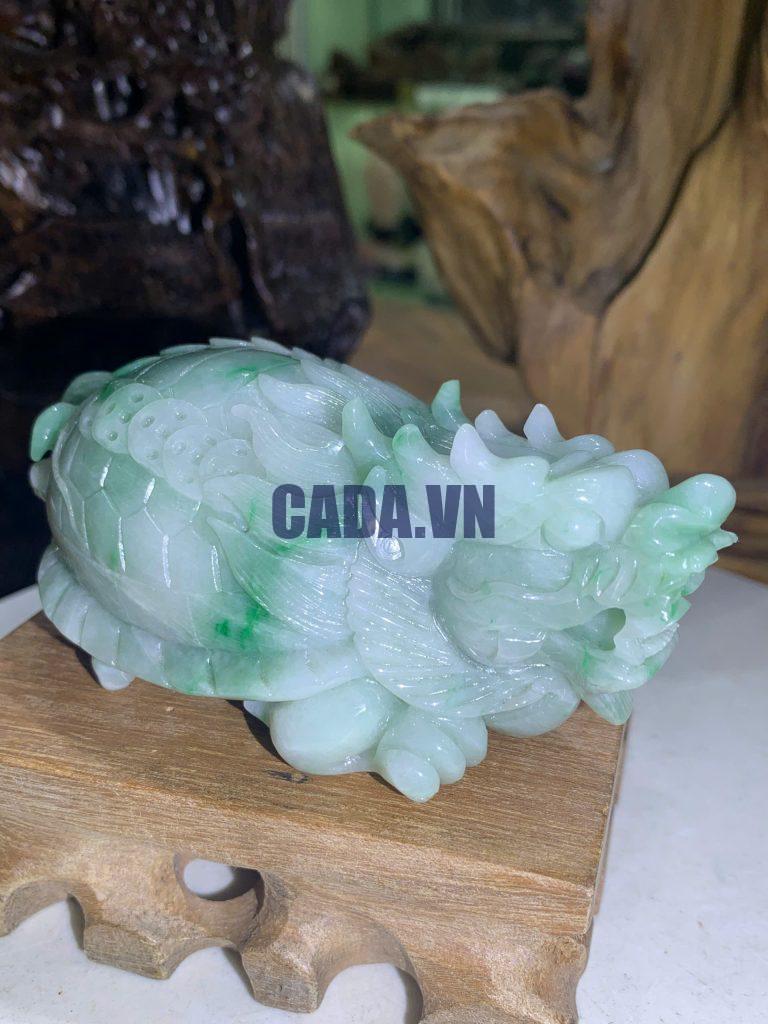 Long quy ngọc cẩm thạch jade KT: 11x7cm KL: 502g