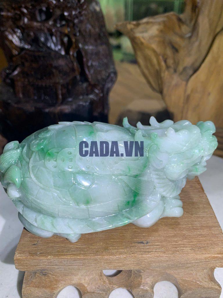 Long quy ngọc cẩm thạch jade KT: 11x7cm KL: 502g