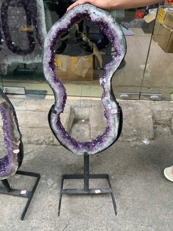 Slice Amethyst - Lát cắt hốc thạch anh tím - KL: 14,3 kg - KT cả bộ: 89x33 cm
