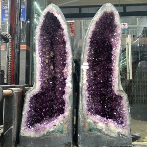 Hốc Đôi Thạch Anh Tím - Amethyst Geode KT: 141x33cm - KL: 77.65kg và KT: 139x33cm - KL: 110.9kg