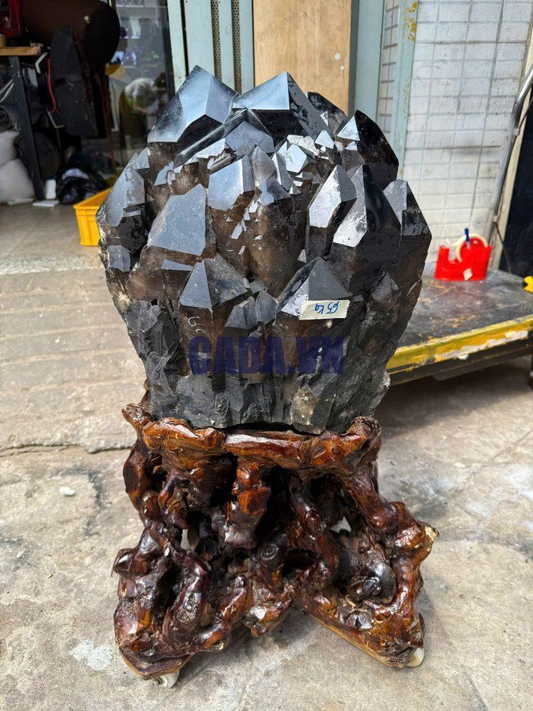 THẠCH ANH KHÓI BIẾN THỂ THÁP - SMOKY QUARTZ KT: 82x40CM, KL: 65KG