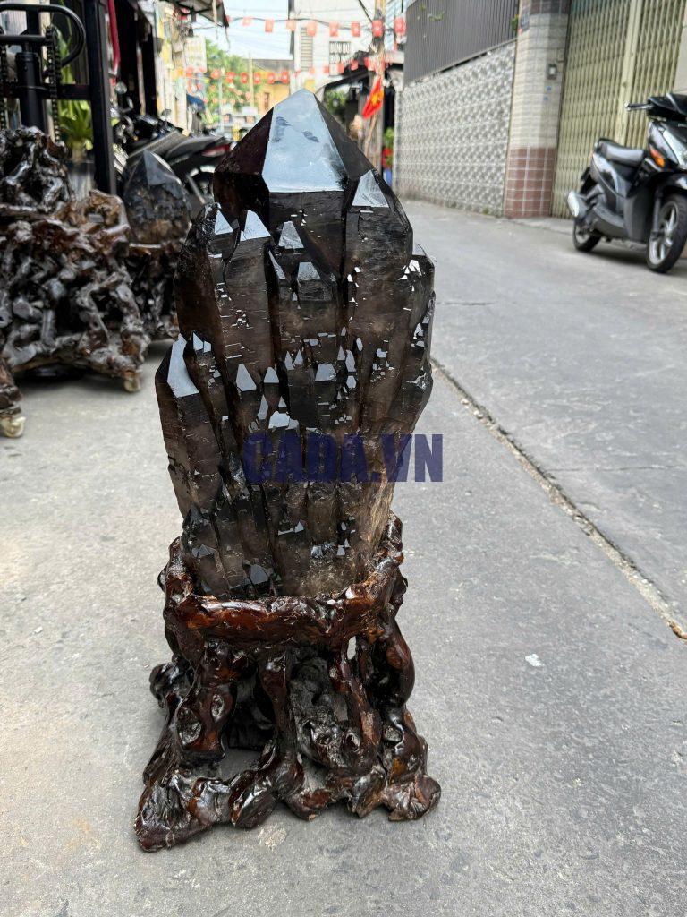 THẠCH ANH KHÓI BIẾN THỂ THÁP - SMOKY QUARTZ KT: 73x27CM, KL: 34,5KG