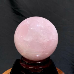 Bi Cầu Thạch Anh Hồng - Rose Quartz ĐK: 10.4cm, KL: 1.405kg