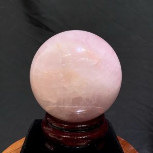 Bi Cầu Thạch Anh Hồng - Rose Quartz ĐK: 10.4cm, KL: 1.405kg