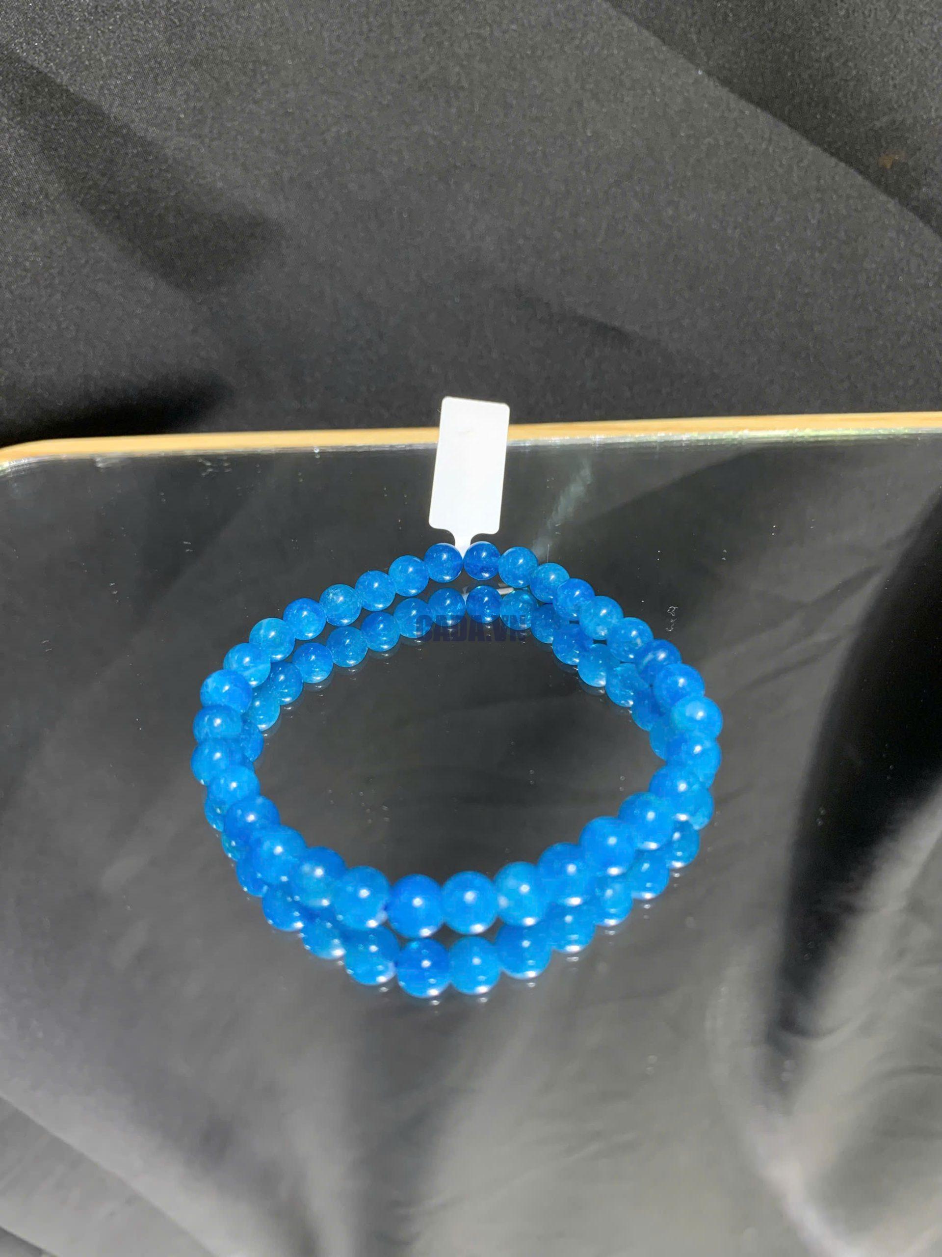 Vòng tay đá Blue Apatite size 6-10mm | CADA DECOR