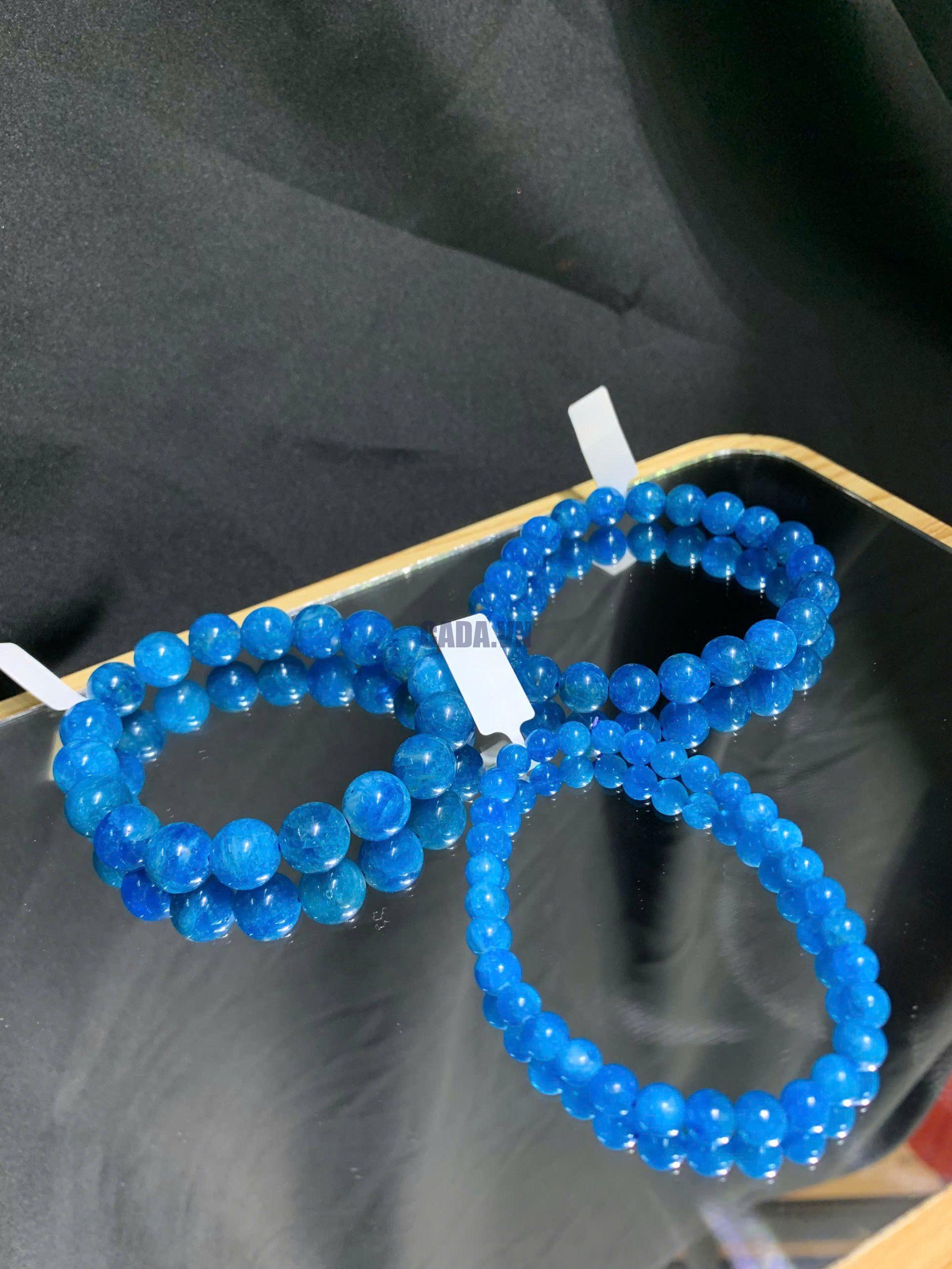 Vòng tay đá Blue Apatite size 6-10mm | CADA DECOR