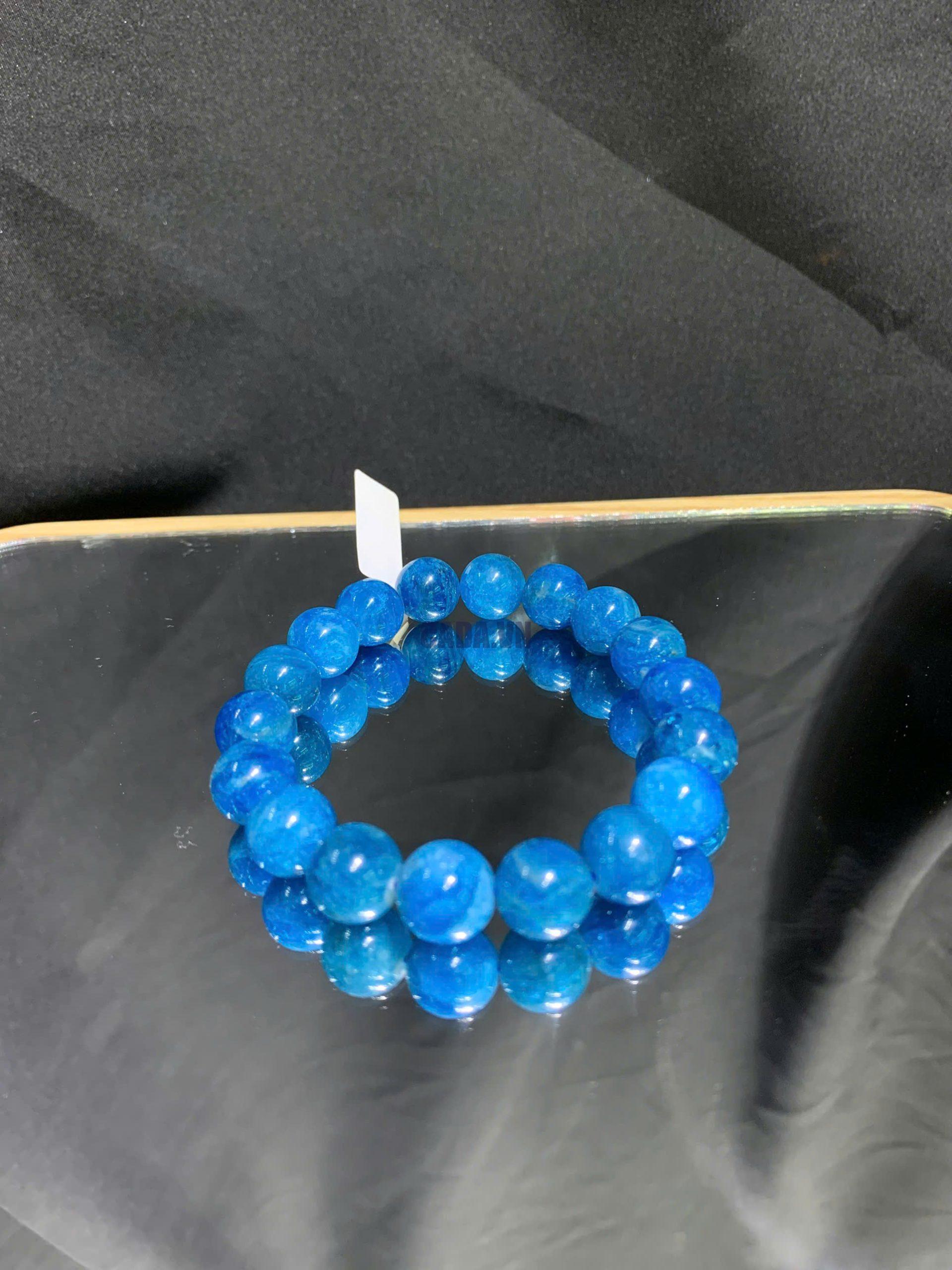 Vòng tay đá Blue Apatite size 6-10mm | CADA DECOR