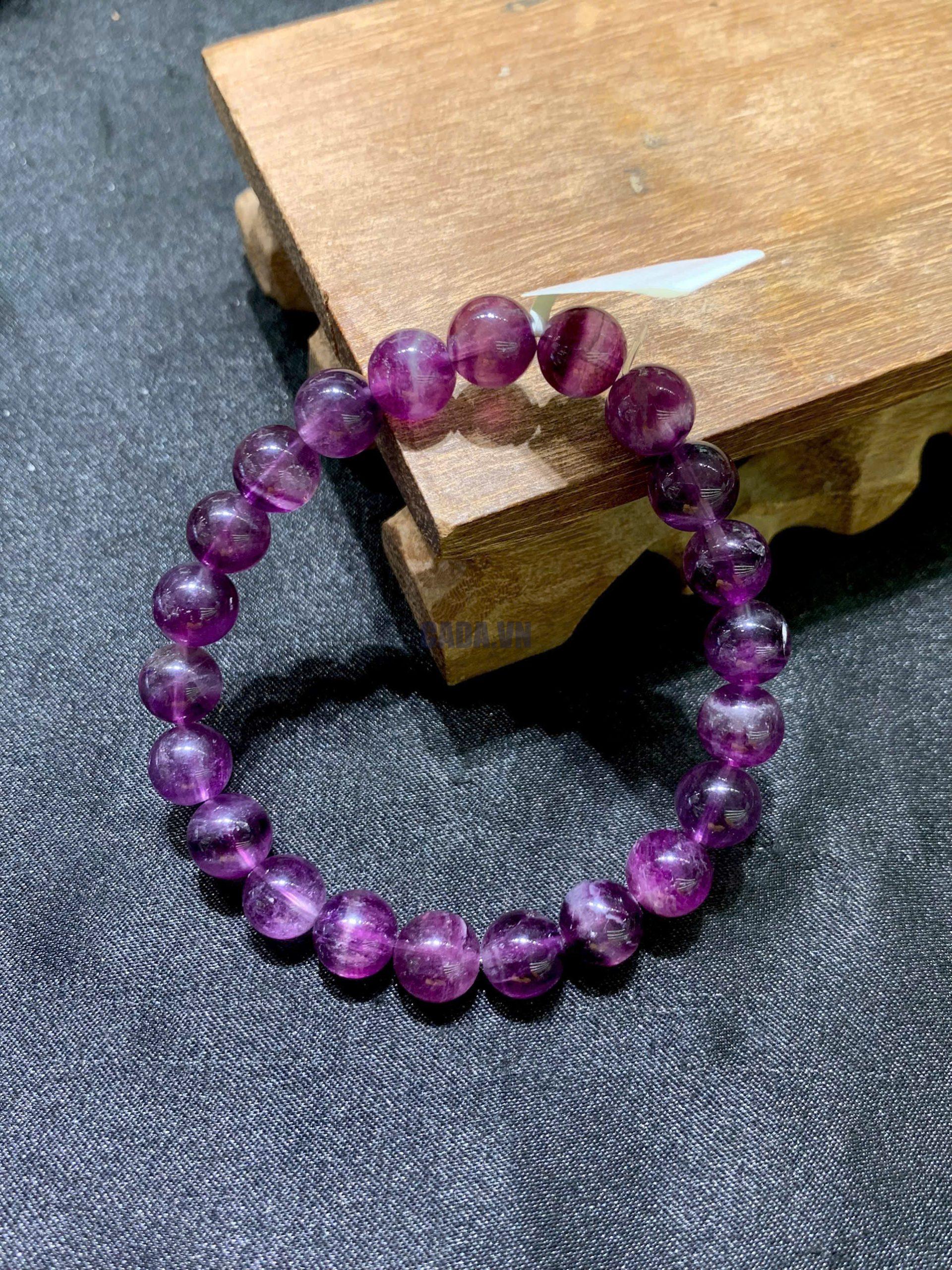 Vòng tay Purple Flourite size 8-10mm | CADA DECOR