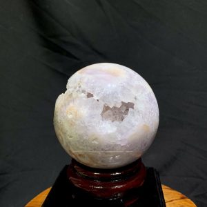 Cầu Thạch Anh Tím Hồng - Pink Amethyst And Flower Agate ĐK: 9.6cm, KL: 1.14kg