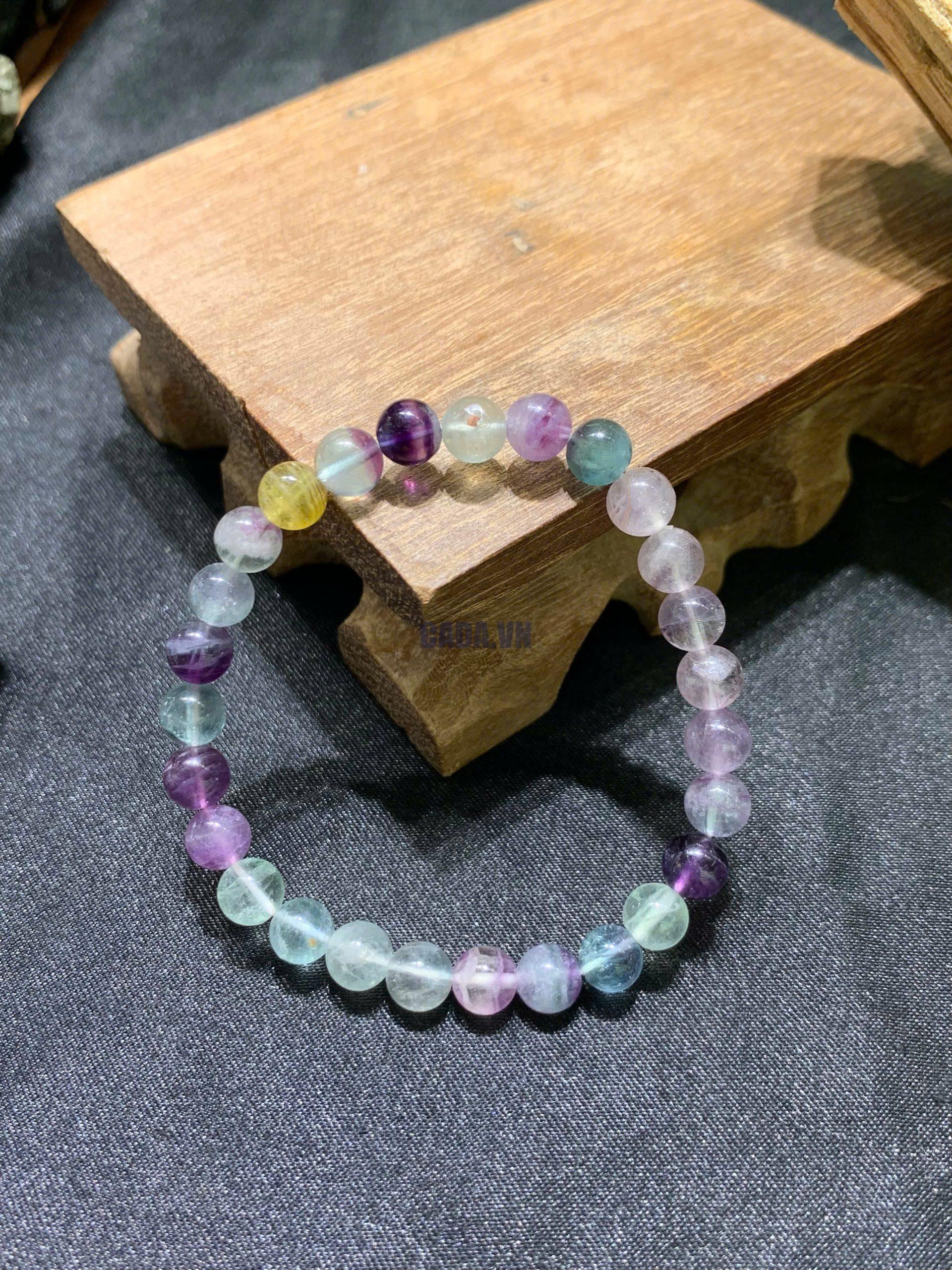 Vòng tay Rainbow Flourite size 6-10mm | CADA DECOR