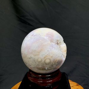 Cầu Thạch Anh Tím Hồng - Pink Amethyst And Flower Agate ĐK: 9.6cm, KL: 1.14kg