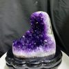 Thạch Anh Tím - Amethyst kèm đế gỗ KT: 15x13cm - KL: 1.052kg