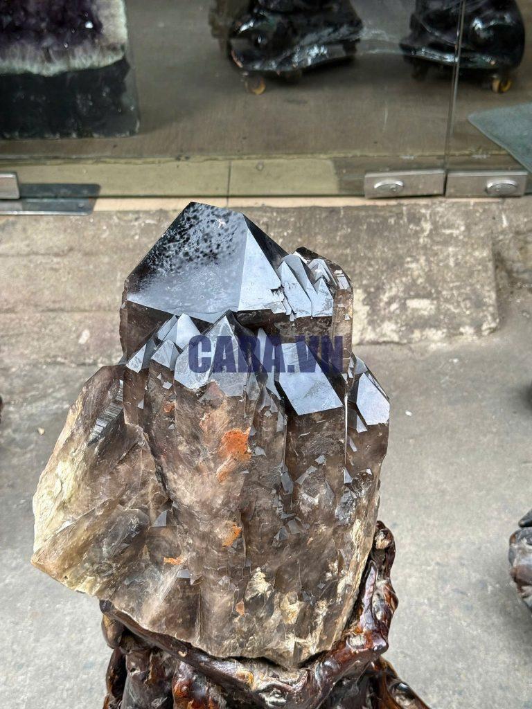 THẠCH ANH KHÓI BIẾN THỂ THÁP - SMOKY QUARTZ KT: 81x31CM, KL: 38.5KG