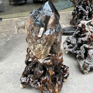 THẠCH ANH KHÓI BIẾN THỂ THÁP - SMOKY QUARTZ KT: 81x31CM, KL: 38.5KG