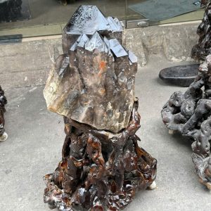 THẠCH ANH KHÓI BIẾN THỂ THÁP - SMOKY QUARTZ KT: 81x31CM, KL: 38.5KG