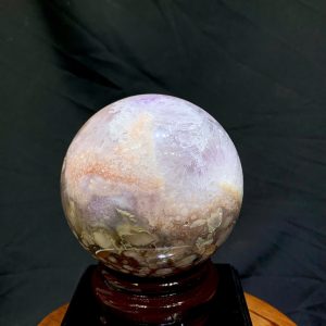 Cầu Thạch Anh Tím Hồng - Pink Amethyst And Flower Agate ĐK: 10.3cm, KL: 1.54kg