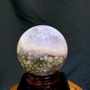 Cầu Thạch Anh Tím Hồng - Pink Amethyst And Flower Agate ĐK: 10.3cm, KL: 1.54kg