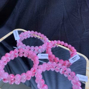 Vòng tay đá Tường Vi Hoa Bay - Rhodonite chất đẹp size 9mm | CADA DECOR