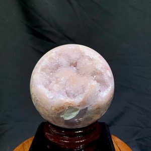 Cầu Thạch Anh Tím Hồng - Pink Amethyst And Flower Agate ĐK: 10.3cm, KL: 1.47kg