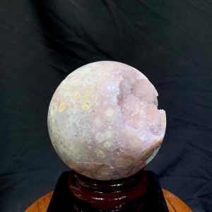 Cầu Thạch Anh Tím Hồng - Pink Amethyst And Flower Agate ĐK: 10.3cm, KL: 1.47kg