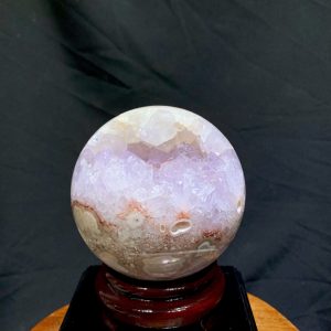 Cầu Thạch Anh Tím Hồng - Pink Amethyst And Flower Agate ĐK: 9.6cm, KL: 1.16kg