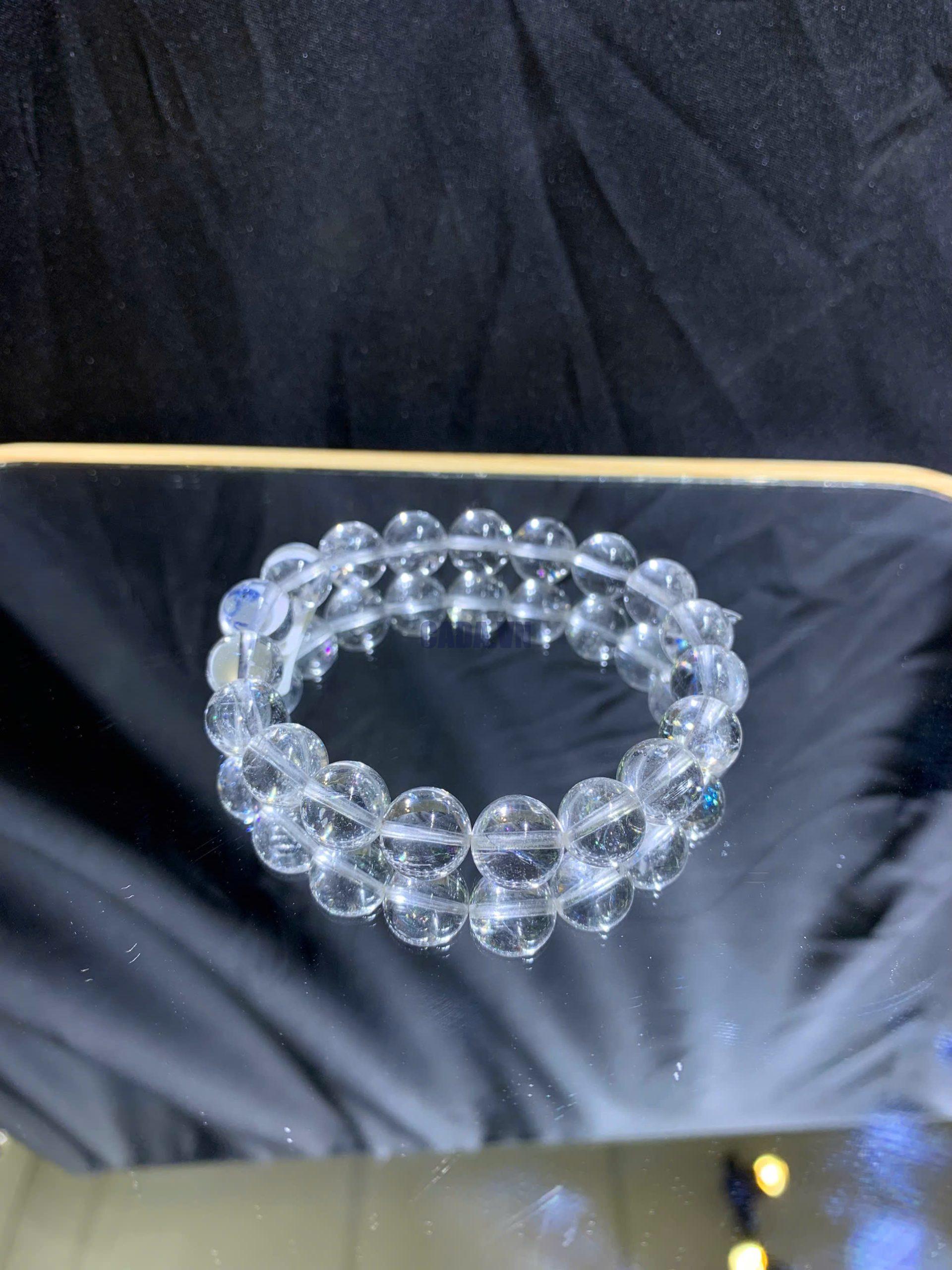 Vòng tay Thạch Anh Trắng - Clear Quarz size 7-12mm | CADA DECOR