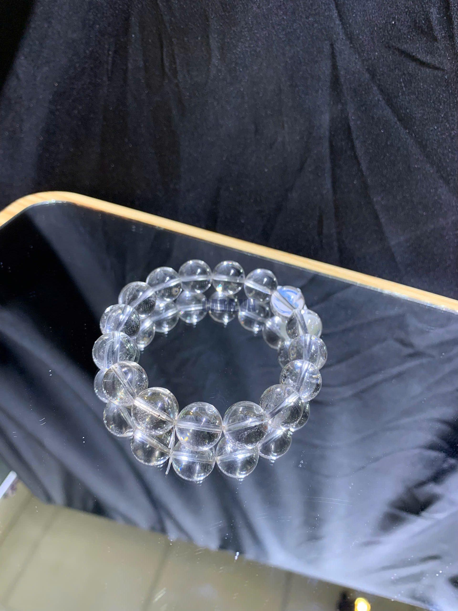 Vòng tay Thạch Anh Trắng - Clear Quarz size 7-12mm | CADA DECOR