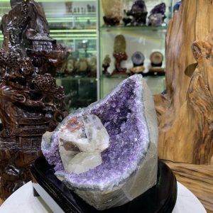 Thạch Anh Tím Cộng sinh Calcite - Amethyst KT: 18x18cm - KL: 1.516kg