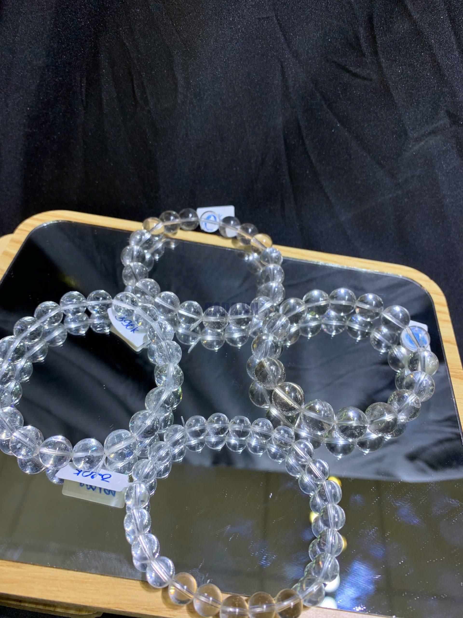 Vòng tay Thạch Anh Trắng - Clear Quarz size 7-12mm | CADA DECOR