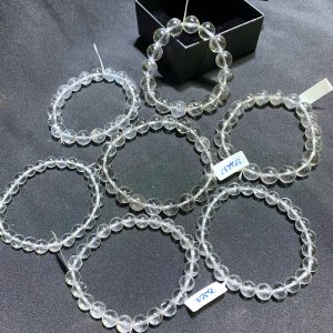 Vòng tay Thạch Anh Trắng - Clear Quarz size 7-12mm | CADA DECOR