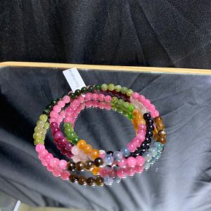 Vòng Tourmaline đa sắc 5-6mm chuỗi 3 quấn hoặc vòng đơn | CADA DECOR