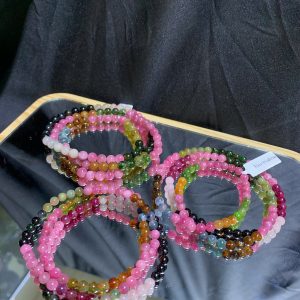 Vòng Tourmaline đa sắc 5-6mm chuỗi 3 quấn hoặc vòng đơn | CADA DECOR