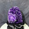 Thạch Anh Tím Uruguay - Amethyst kèm đế gỗ KT: 18x11cm - KL: 1.538kg