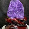 Thạch Anh Tím - Amethyst kèm đế gỗ KT: 24x17cm - KL: 2.39kg