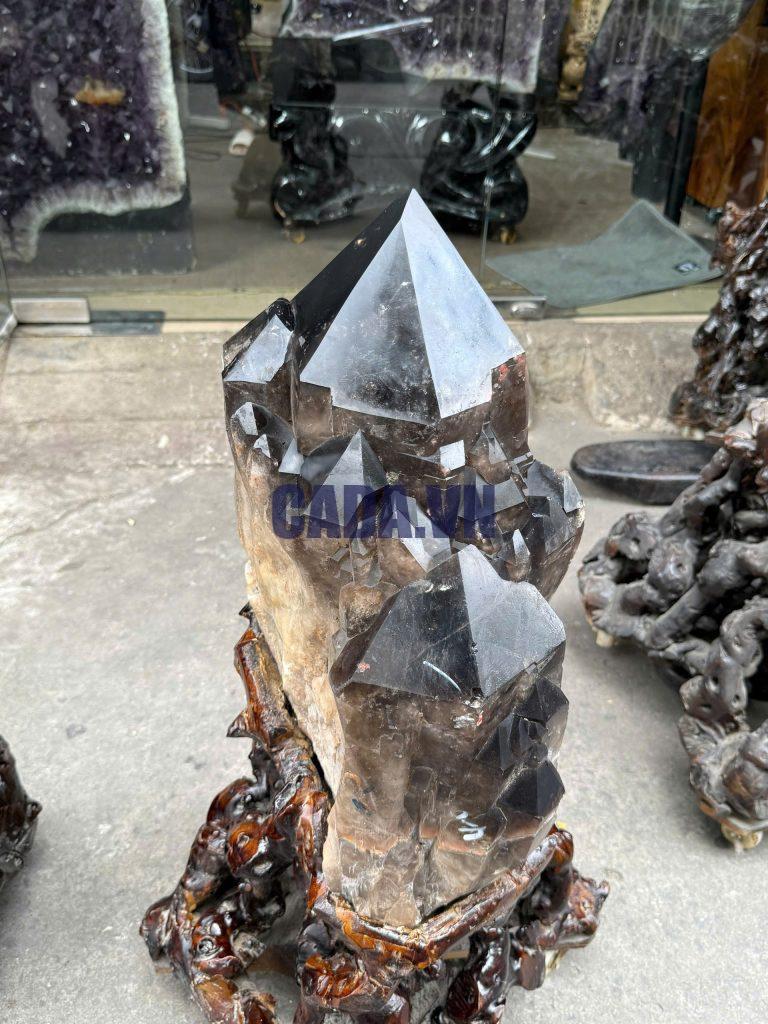 THẠCH ANH KHÓI BIẾN THỂ THÁP - SMOKY QUARTZ KT: 86x33CM, KL: 39,85KG