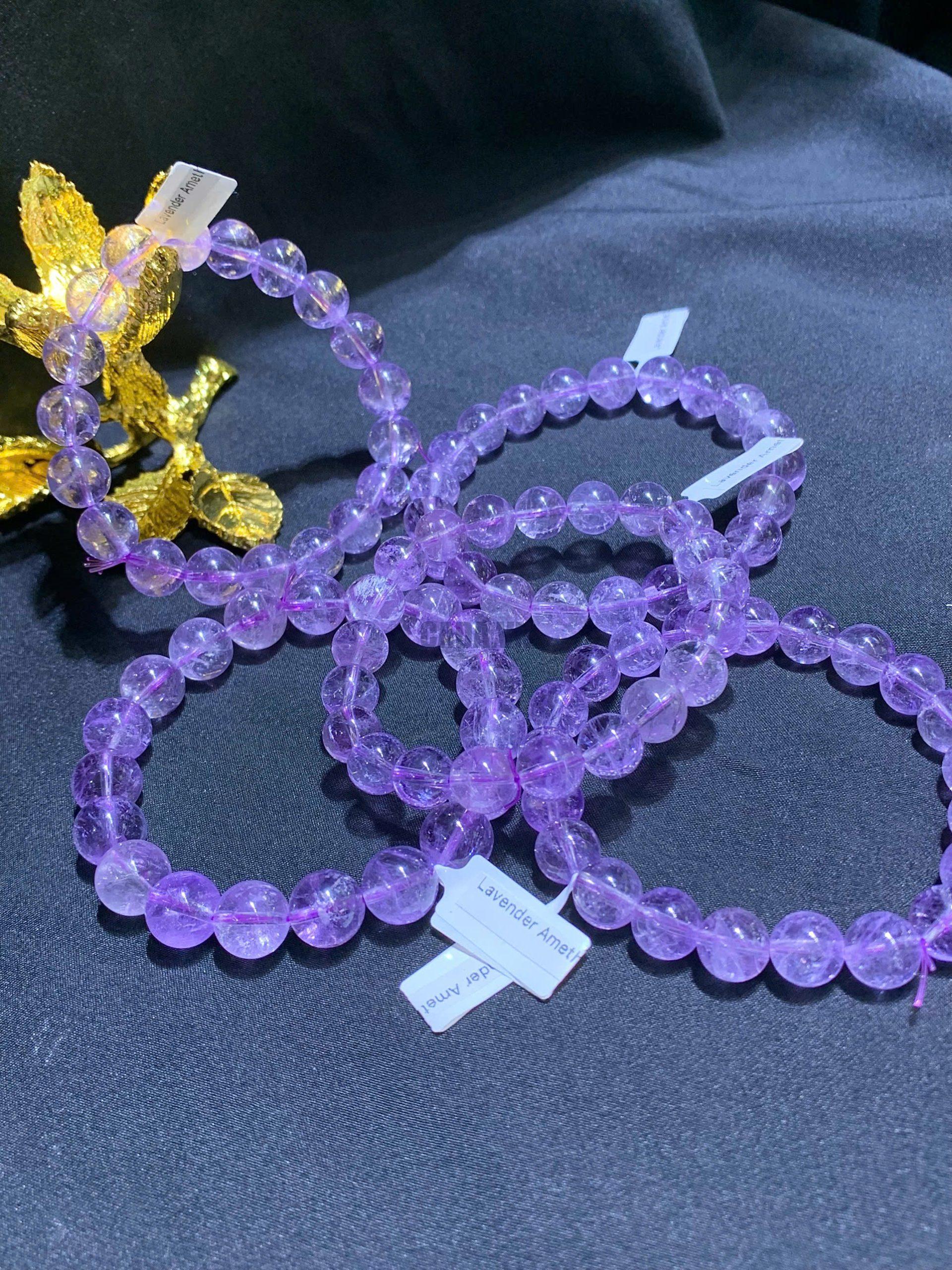 Vòng tay Lavender Amethyst - Thạch Anh Tím chất trong size 10mm | CADA DECOR