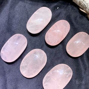 Palm Thạch Anh Hồng - Rose Quartz, size ~5-6cm | CADA DECOR