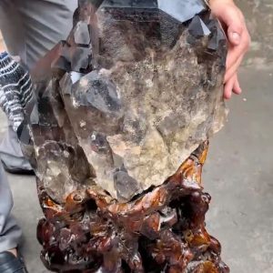 THẠCH ANH KHÓI BIẾN THỂ THÁP - SMOKY QUARTZ KT: 86x33CM, KL: 39,85KG