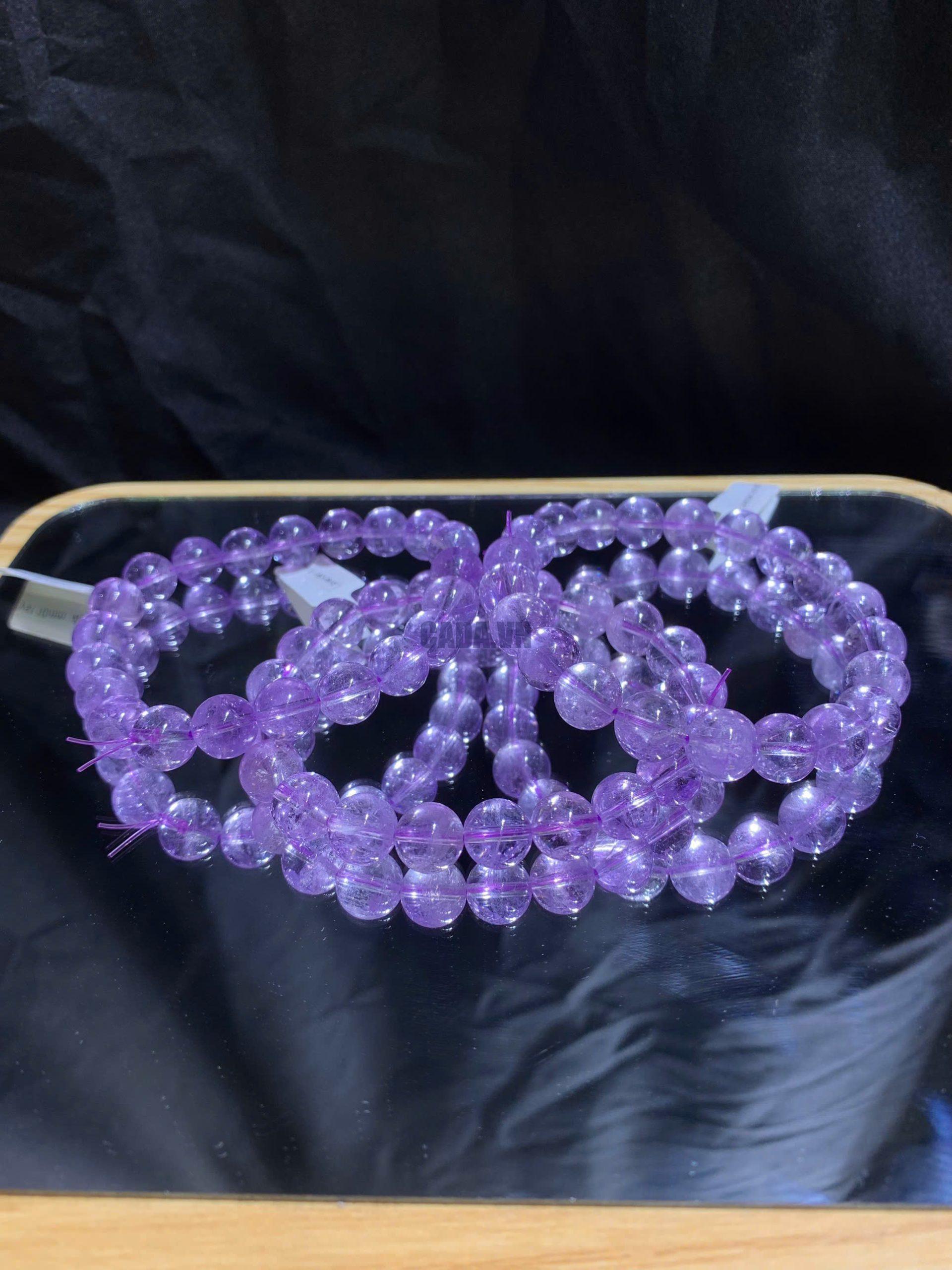 Vòng tay Lavender Amethyst - Thạch Anh Tím chất trong size 10mm | CADA DECOR