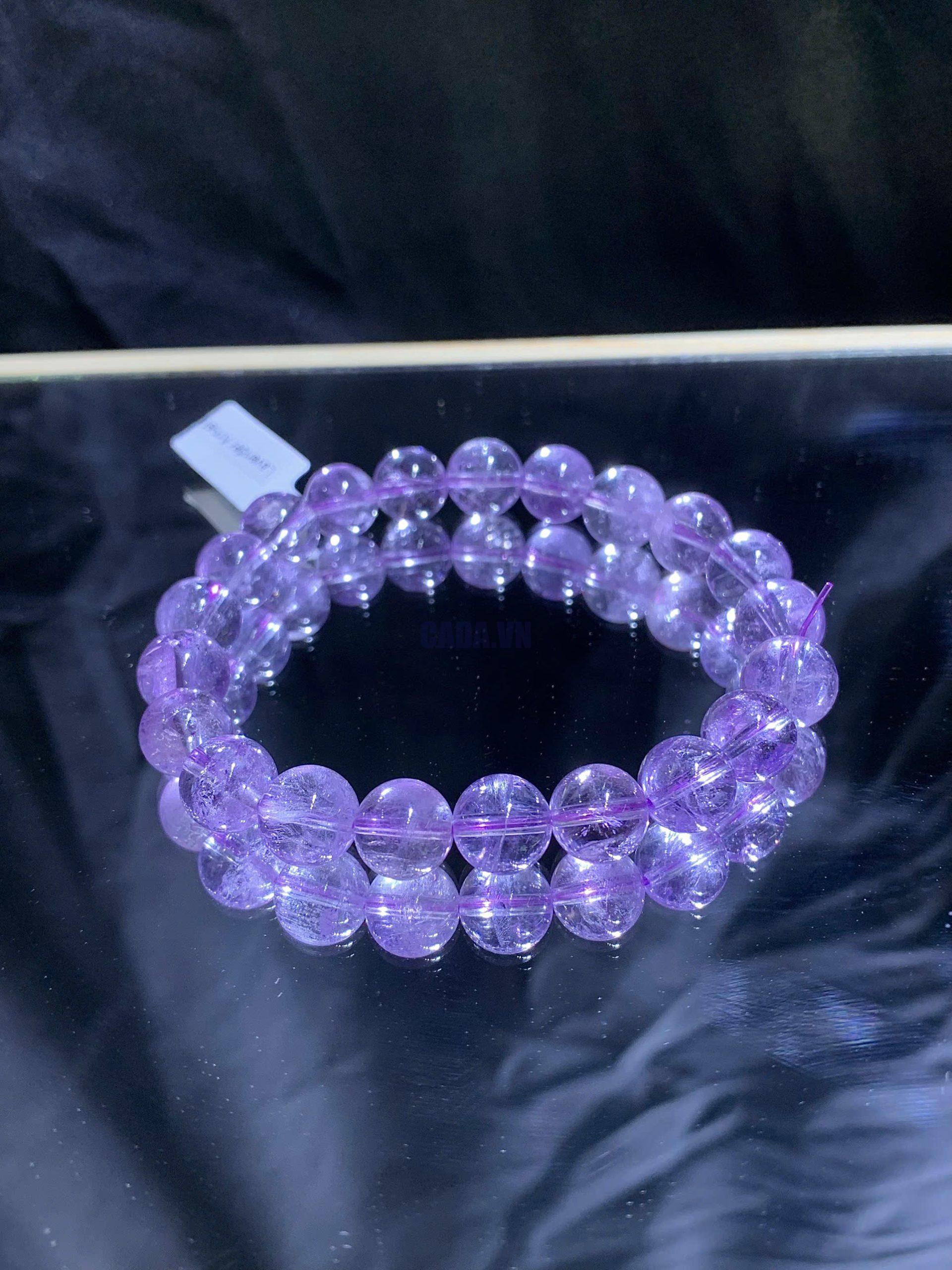 Vòng tay Lavender Amethyst - Thạch Anh Tím chất trong size 10mm | CADA DECOR