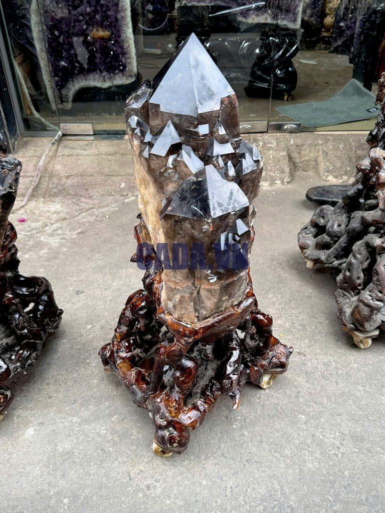 THẠCH ANH KHÓI BIẾN THỂ THÁP - SMOKY QUARTZ KT: 86x33CM, KL: 39,85KG